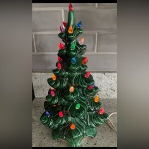 Vintage Ceramic lighted Christmas tree 12 inches
